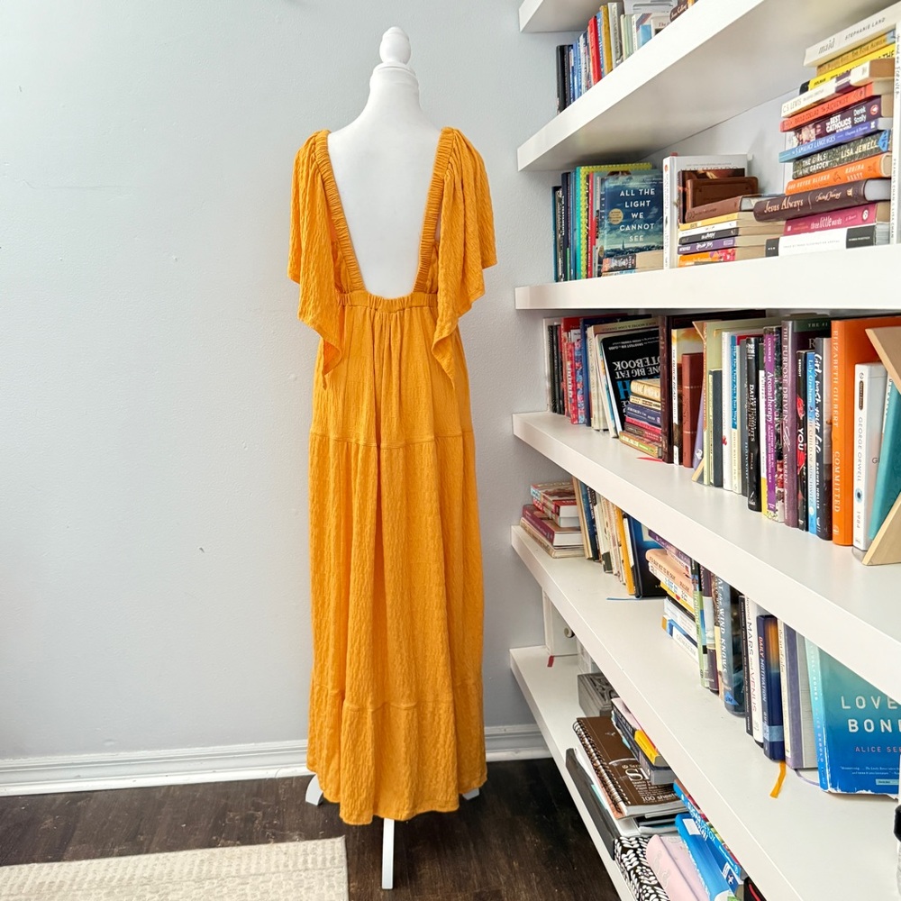 Free People Dress La La Maxi Dress in Golden Pollen XS - Picture 7 of 14